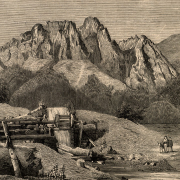 Giewont, drzeworyt J. Ceglińskiego, „Tygodnik Ilustrowany” 1862. Ze zbiorów IBL PAN