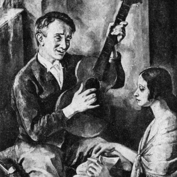 Marian Rentgen i Irena Tuwim, mal. Roman Kramsztyk. Fotografia czarno-biała. Źródło: Biblioteka IBL PAN