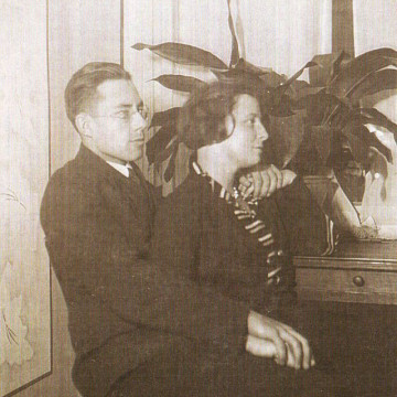 Halina Nastopkaitė-Korsakienė i Kostas Korsakas, 1932. Źródło: Biržų rajono savivaldybės Jurgio Bielinio viešoji biblioteka. Uprzejmie dziękujemy Bibliotece za zgodę na publikację zdjęć.